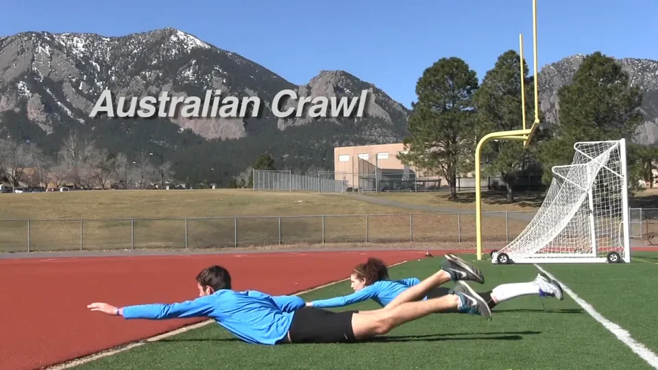 Australian crawl exercise demonstration