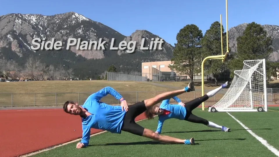 Side plank with leg lifts form