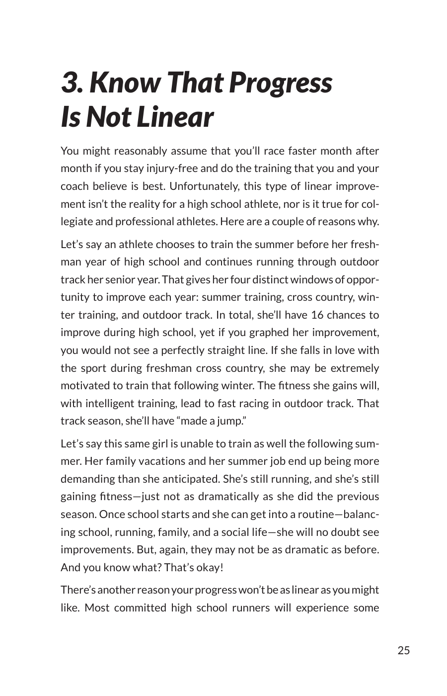 Chapter 3 opening page: Know That Progress Is Not Linear, printed page 25